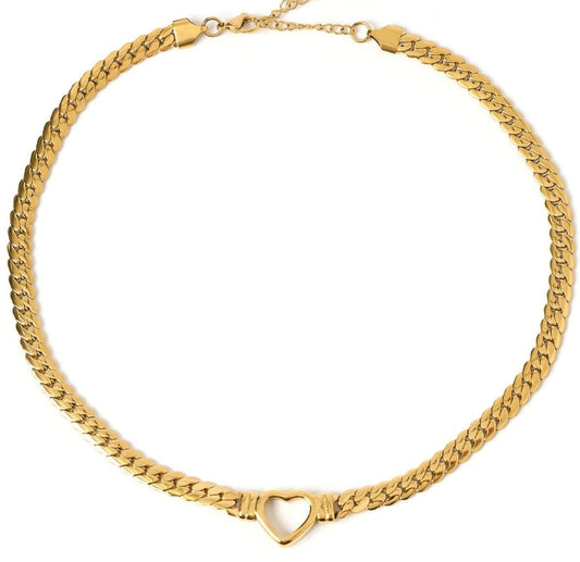 Gold Heart Choker