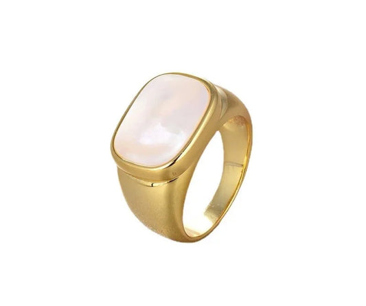 Opal Gold Chunky Ring